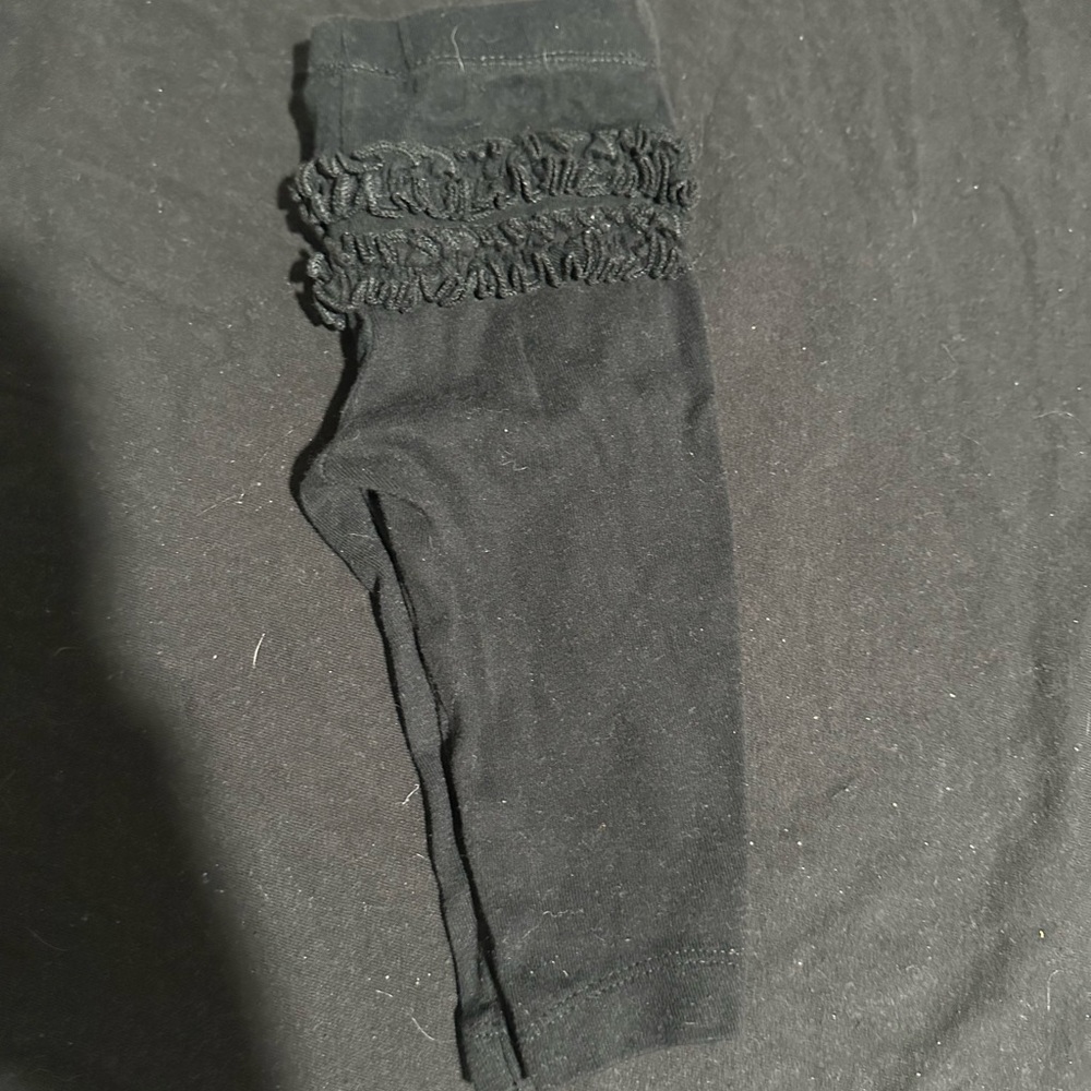 Carters Black Ruffle Leggings